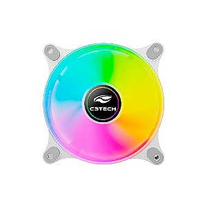 KIT FAN COM 4 UNIDADES COM CONTROLADORA C3 TECH- F9L170 RGB BRANCO