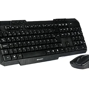 Teclado e Mouse C3Tech USB, ABNT2, Preto - K-W10BK sem fio