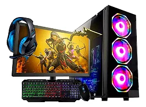 PC GAMER COMPLETO INTEL CORE I5 9400, 16GB, 500GB NVME, RX 580 DE 8GB, MONITOR 19, KIT GAMER
