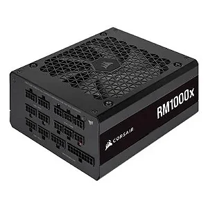 Fonte Corsair RM1000X, 1000W, 80 Plus Gold, Modular, Sem Cabo, Preto - 9020201-BR