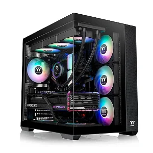 GABINETE TT VIEW 380 TG ARGB MID TOWER WIN BLACK 4 FANS CA-1Z2-00M1WN-00