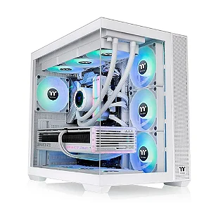 GABINETE TT VIEW 380 TG ARGB MID TOWER SNOW WHITE 4 FANS CA-1Z2-00M6WN-00