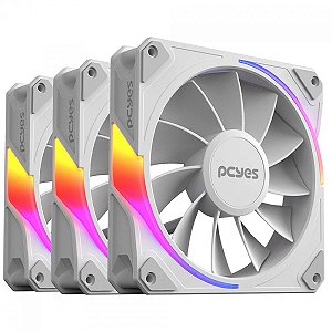 KIT FAN PCYES 3 UNIDADE BRANCO REVERSE SANGUE FRIO 3