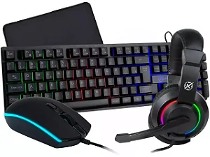 Kit Teclado + Mouse + Mousepad + Headset Kalkan Odin 4x1