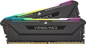 Memória RAM 32GB 2X16GB Vengeance RGB Pro SL preto   Corsair CMH32GX4M2E3200C16