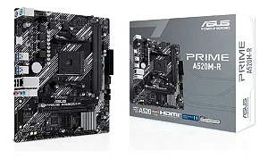 Placa Mãe Asus Prime A520M-R AM4 DDR4 M.2 Chipset A520 Hdmi Preto