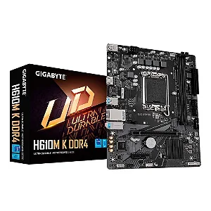 Placa Mãe Gigabyte H610m K, DDR4, LGA 1700, Micro ATX
