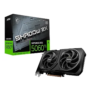 PLACA DE VIDEO MSI RTX 5060 TI 16G SHADOW 2X OC PLUS, GDDR7, 128-BITS, 3X DP / 1X HDMI - 912-V535-029