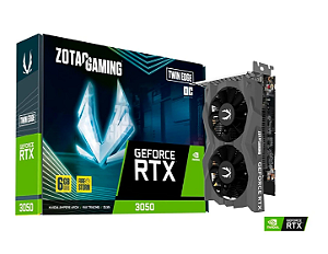 Placa de Vídeo Zotac NVIDIA GeForce RTX 3050 Twin Edge OC 6GB GDDR6 - ZT-A30510H-10L