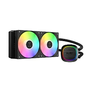 Water Cooler Gamdias Aura Gl 240 V2 Argb 240mm, Amd/intel - Preto