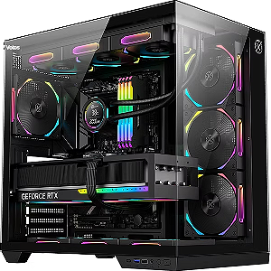 GABINETE GAMER KALKAN SKYE PRETO S/FAN KLK00041