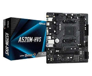 Placa Mãe ASrock CHIPSET AMD A520M-HVS SOCKET AM4