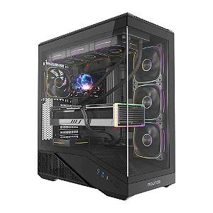 GABINETE ROUND5 ICEBOX BLACK COM 4 FANS ARGB
