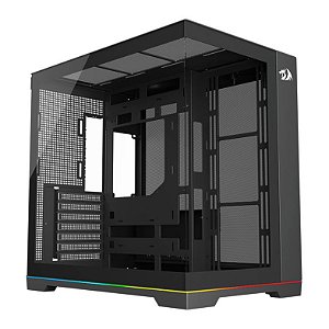 Gabinete Gamer Redragon Scalpel, ARGB, Mid Tower, Lateral de Vidro, Preto, GC-628