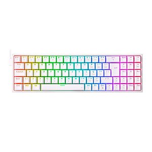 Teclado Mecanico Gamer Redragon Pollux, RGB, Switch Brown, Branco, K628-RGB-W-PT-BROWN