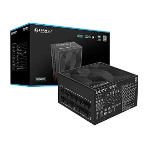 FONTE GAMER LIAN LI 80 PLUS PLATINUM 1200 WATTS ATX3.1 FULL MODULAR SX1200P BLACK BR