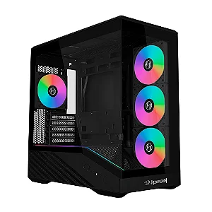 Gabinete Gamer Redragon V100r Mini Atx Com 4 Fans ARGB Preto
