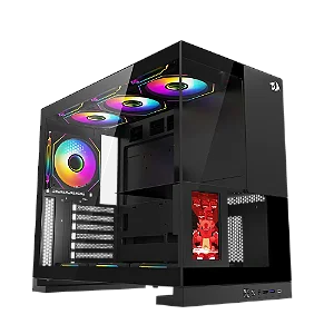 GABINETE GAMER REDRAGON ETERNAL PRO S/FAN PRETO CA-613B
