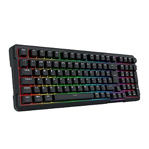 Teclado Mecanico Redragon Arlokks, RGB, ABNT2, Switch RPC Linear, Tri-Mode, Preto, K742B