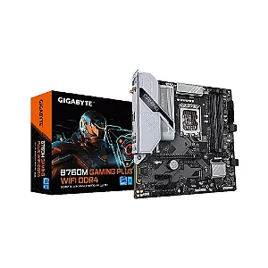 Placa Mãe Gigabyte B760M GAMING PLUS WIFI DDR4 (LGA 1700/4xDDR4/HDMI/DP/M.2/USB 3.2)