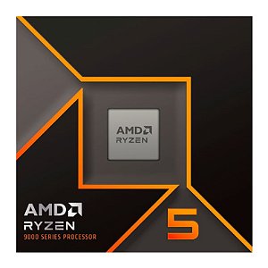 Processador AMD Ryzen 5 9600X, 3.9 GHz (5.4 GHz), Cache 32 MB, 6 Núcleos, 12 Threads, AM5 - 100-100001405WOF