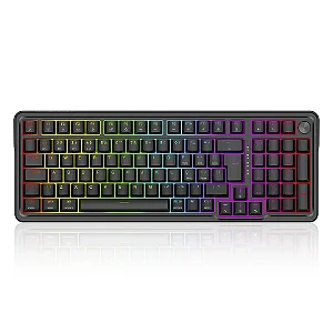 Teclado Mecanico Gamer Eisa Pro RGB Wireless Switch Manbo Redragon Preto K686-RGB-pro