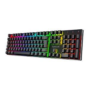 Teclado Magnético Gamer Redragon Dharma Preto RGB Full Size 8K Rapid Trigger SOCD Case em Alumínio K556RGB-M