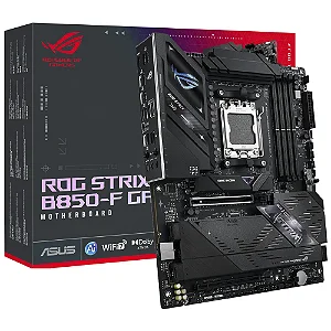 Placa Mãe Asus Rog Strix B850-f Gaming Wi-fi 7 Neo Socket Am5 Ddr5 Atx RGB 4xdimm PCie 5.0 High-end Gamer