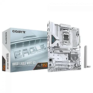 Placa Mãe Gigabyte B850 EAGLE WIFI7 ICE, Chipset B850, AMD AM5, ATX, DDR5