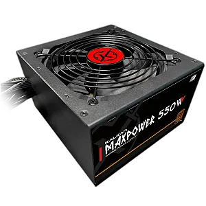 FONTE GAMER KALKAN 550W WATTS 80 PLUS BRONZE PRETO