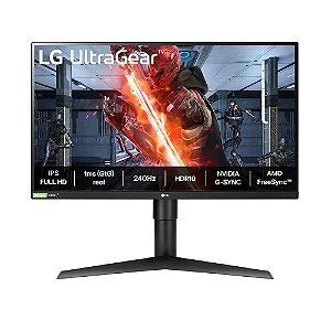 MONITOR LG 27" GAMER ULTRAGEAR LED/IPS FHD 240HZ 1MS HDMI DP VESA C/ AJUSTE DE ALTURA E ROTAÇÃO