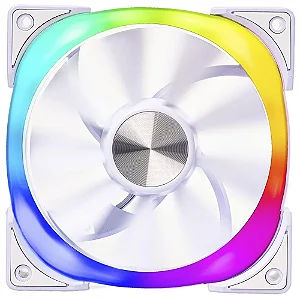 KIT 7 FANS ROUND5 JETTA BRANCO COM CONTROLADORA ARGB