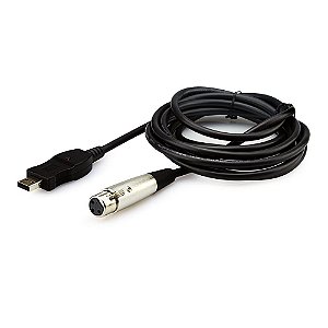 Cabo USB 2.0 para XLR Fêmea Alta Qualidade e Conector Canon