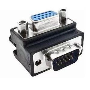 Adaptador VGA Macho para VGA Fêmea 90º