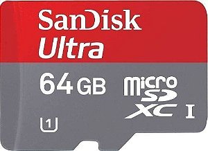 Cartão Micro Sd 64gb Sandisk Classe10 Ultra Speed 48mbs 320x