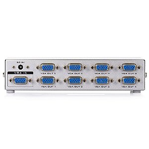 Distribuidor de Sinal VGA 1x8 Vídeo Splitter