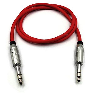 Cabo P10 Stereo Amphenol - 4 Metros - Vermelho