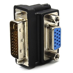 Adaptador em L - DVI macho para VGA fêmea