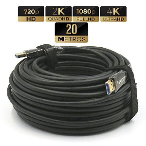 Cabo HDMI Fibra Óptica 2.0 4K - 20 Metros