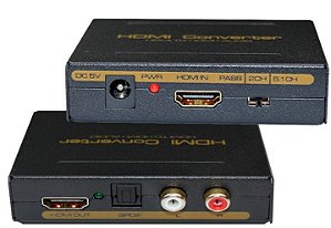 Extrator de Áudio HDMI para SPDIF + L/R + HDMI