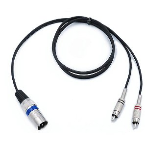 Cabo XLR para 2RCA  1 metro