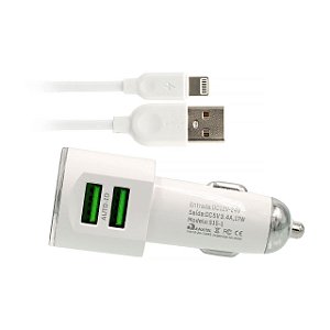Carregador Veicular 2 Entradas USB 3.4A S15-2 iOS Auto-ID HMaston