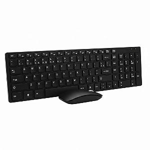 Kit Teclado e Mouse sem Fio PRETO - K-06