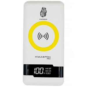 PowerBank Wireless Charge 10.000 mAh Display PN866 Branco