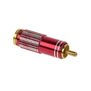 Plug RCA 6MM - Metal Vermelho - Sound Diamond