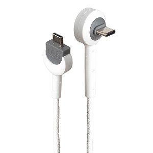 Cabo USB-C x USB-C, 1 metro, Branco, COMP