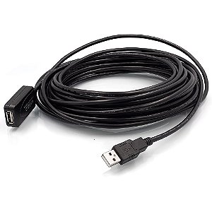 Cabo Extensor USB 2.0 M/F Com Repetidor de Sinal - 15 metros