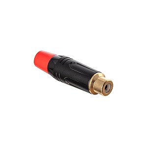 Plug RCA Metal PRO Fêmea Vermelho TBlack