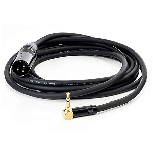 Cabo P2 L Estéreo 90 graus para XLR Macho TBlack - 10 metros