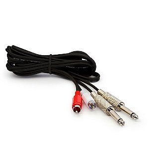 Cabo 2 P10 Mono para 2 RCA - 20 Metros